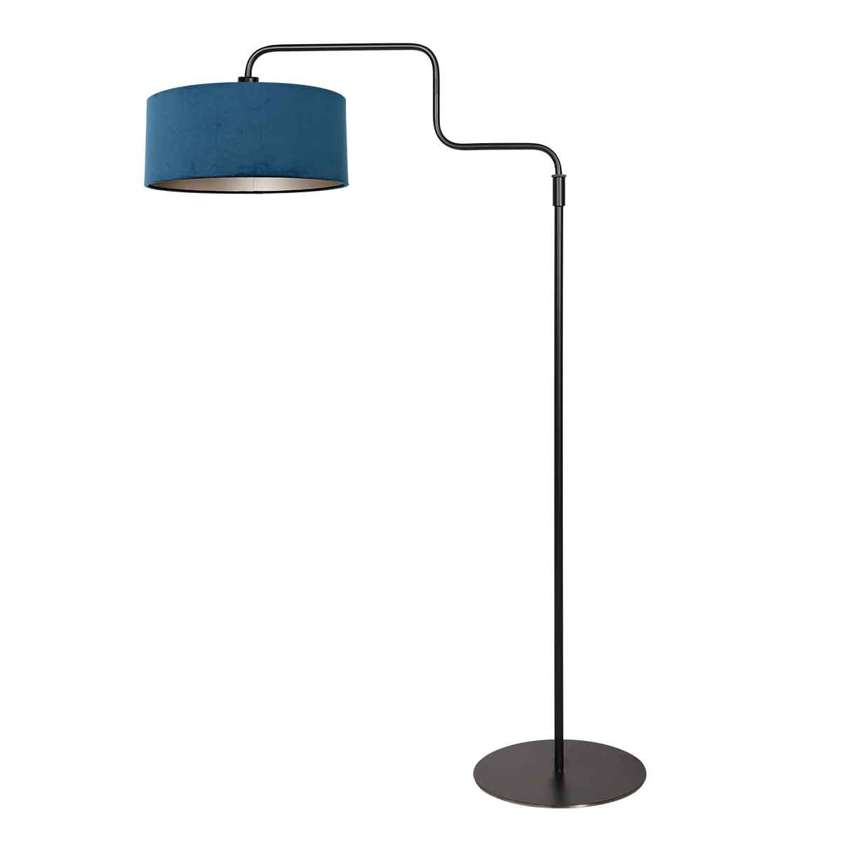 steinhauer-vloerlamp-bloeba-blauwzwart-metaalveloursstof-ø40cm-e27-4169zw-1