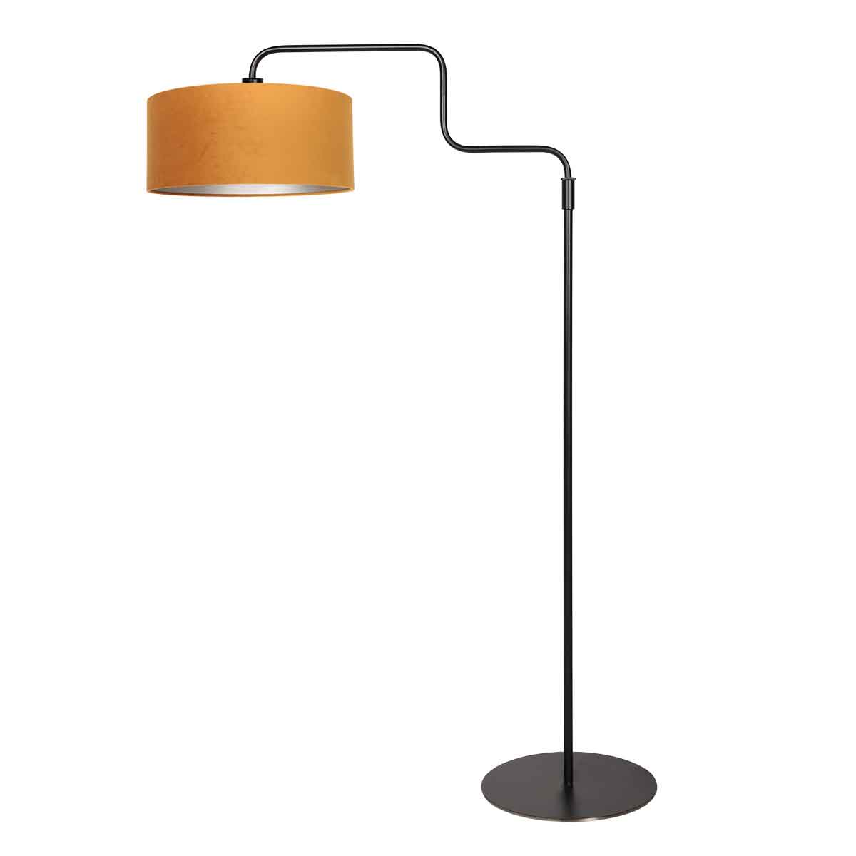 steinhauer-vloerlamp-bloeba-goudzwart-metaalveloursstof-ø40cm-e27-4168zw-1