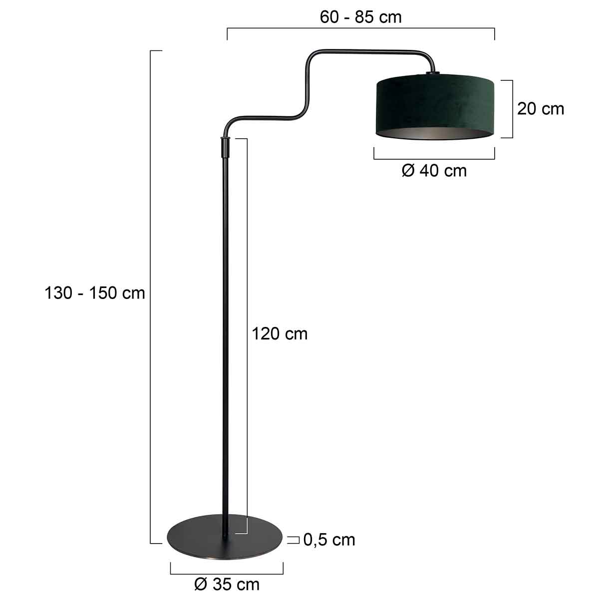 steinhauer-vloerlamp-bloeba-groenzwart-metaalveloursstof-ø40cm-e27-4165zw-7