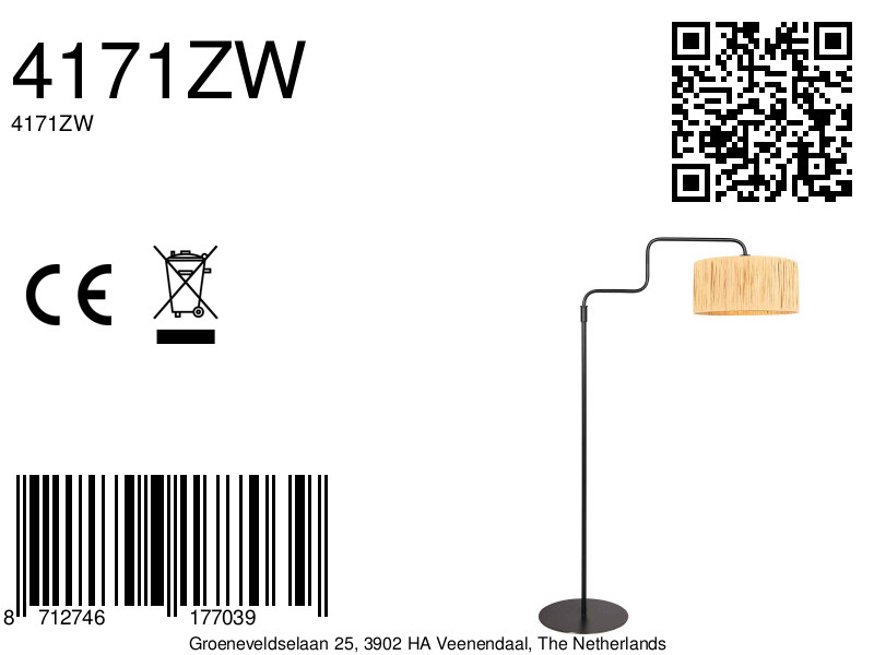 steinhauer-vloerlamp-bloeba-naturelzwart-metaalzeegras-ø50cm-e27-4171zw-8a