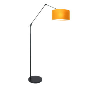 steinhauer-vloerlamp-prestigechic-zwart-metaalveloursstof-schemerlamp-e27-8117zw-1