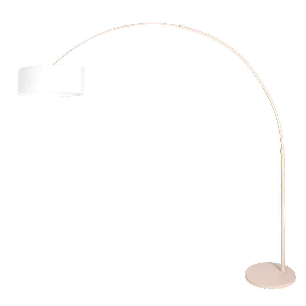 steinhauer-vloerlamp-sparkledlight-beigewit-linnenmetaal-booglamp-e27-4316cr-1