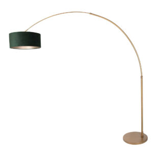 steinhauer-vloerlamp-sparkledlight-bronsgroen-metaalveloursstof-booglamp-e27-4305br-1