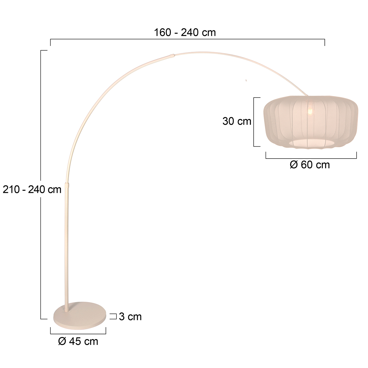 steinhauer-vloerlamp-sparkledlight-crème-metaaltextiel-booglamp-e27-4678cr-7