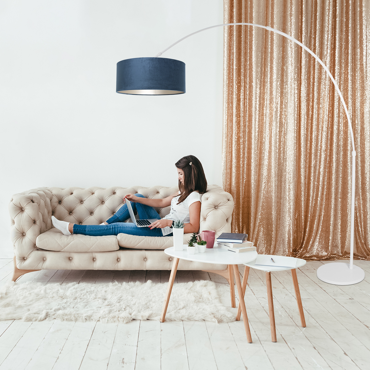 steinhauer-vloerlamp-sparkledlight-wit-metaalveloursstof-booglamp-e27-7174w-2