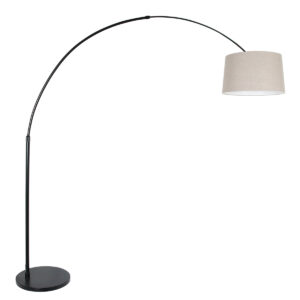 steinhauer-vloerlamp-sparkledlight-zwart-linnenmetaal-booglamp-e27-9830zw-0