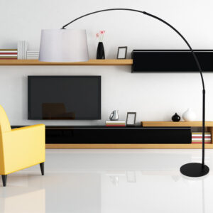 steinhauer-vloerlamp-sparkledlight-zwart-metaalstof-booglamp-e27-9828zw-2