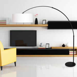 steinhauer-vloerlamp-sparkledlight-zwart-metaalstof-booglamp-e27-9832zw-2