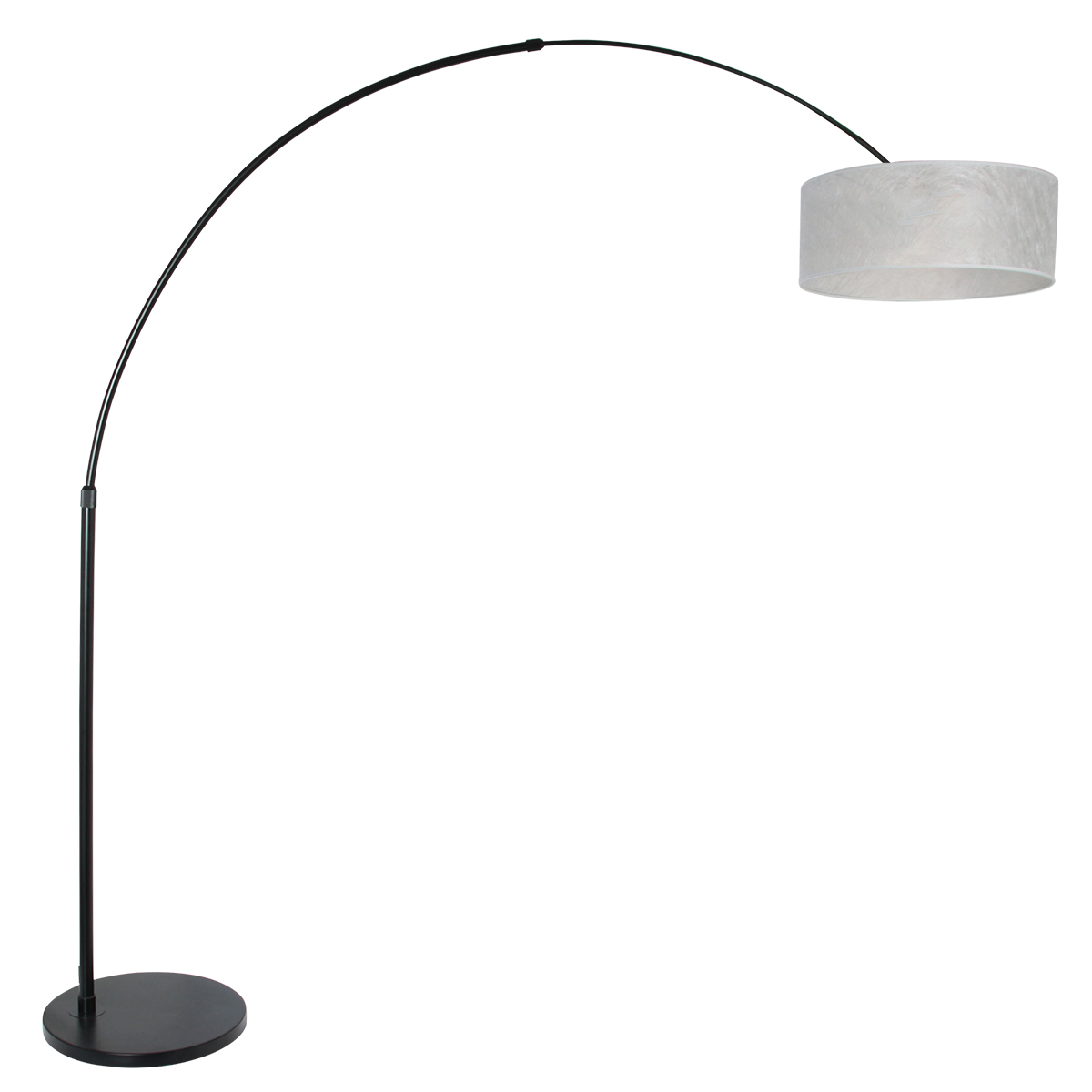 steinhauer-vloerlamp-sparkledlight-zwart-metaalstof-booglamp-e27-9833zw-0