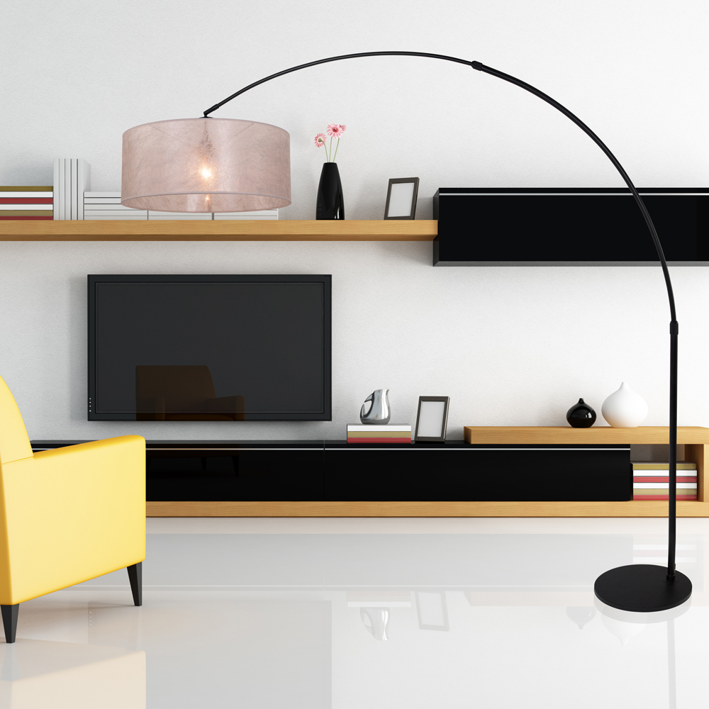 steinhauer-vloerlamp-sparkledlight-zwart-metaalstof-booglamp-e27-9833zw-2