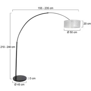 steinhauer-vloerlamp-sparkledlight-zwart-metaalstof-booglamp-e27-9833zw-7