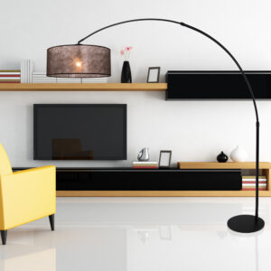 steinhauer-vloerlamp-sparkledlight-zwart-metaalstof-booglamp-e27-9834zw-2