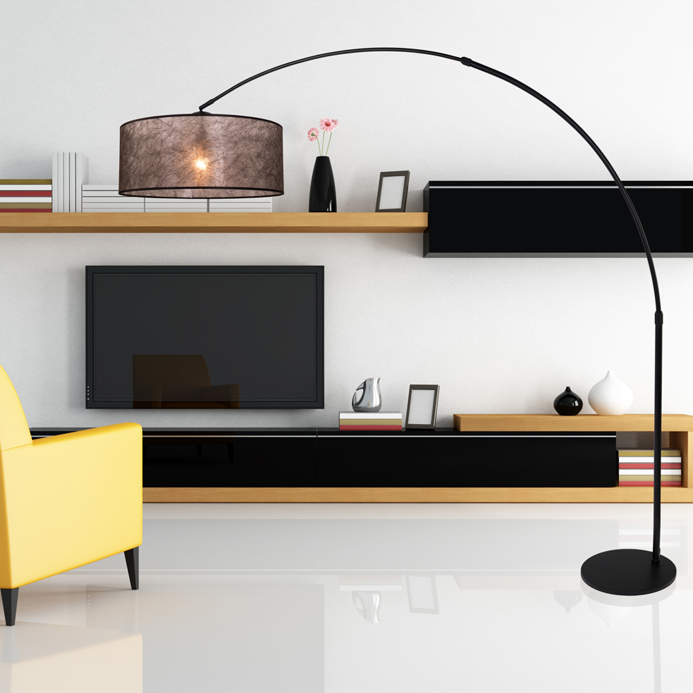 steinhauer-vloerlamp-sparkledlight-zwart-metaalstof-booglamp-e27-9834zw-2