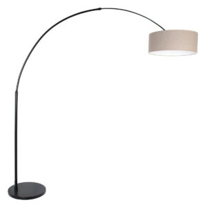 steinhauer-vloerlamp-sparkledlight-zwart-metaalstof-booglamp-e27-9900zw-0
