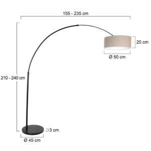 steinhauer-vloerlamp-sparkledlight-zwart-metaalstof-booglamp-e27-9900zw-7