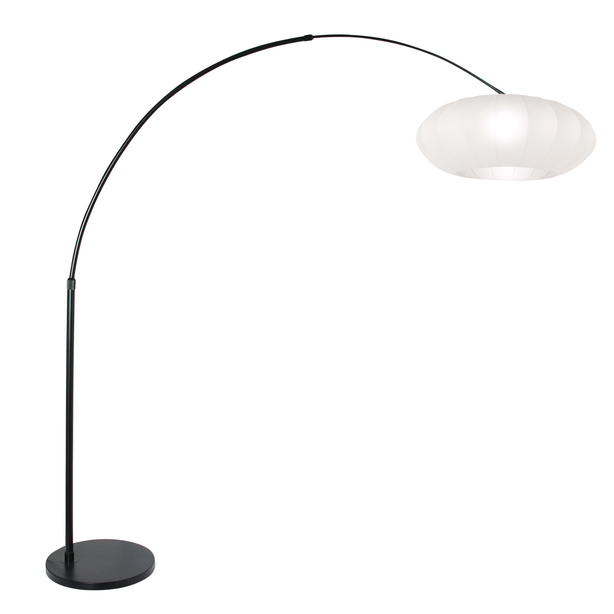 steinhauer-vloerlamp-sparkledlight-zwart-metaaltextiel-booglamp-e27-3807zw-1
