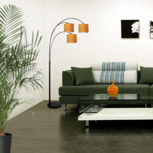 steinhauer-vloerlamp-sparkledlight-zwart-metaalveloursstof-booglamp-e27-3824zw-2