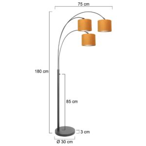 steinhauer-vloerlamp-sparkledlight-zwart-metaalveloursstof-booglamp-e27-3824zw-7