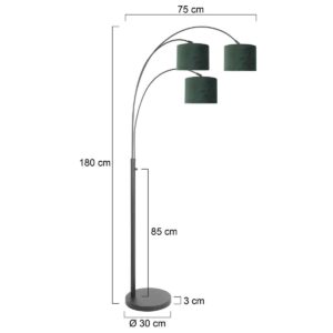 steinhauer-vloerlamp-sparkledlight-zwart-metaalveloursstof-booglamp-e27-3827zw-7