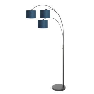 steinhauer-vloerlamp-sparkledlight-zwart-metaalveloursstof-booglamp-e27-3828zw-1