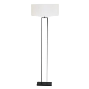 steinhauer-vloerlamp-stang-zwart-linnenmetaal-ø50cm-e27-3851zw-0