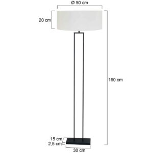 steinhauer-vloerlamp-stang-zwart-linnenmetaal-ø50cm-e27-3851zw-7