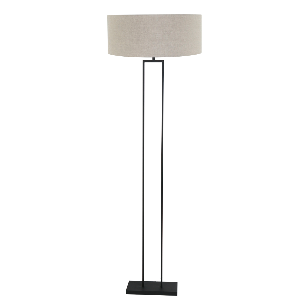 steinhauer-vloerlamp-stang-zwart-linnenmetaal-ø50cm-e27-3852zw-0