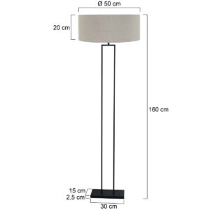steinhauer-vloerlamp-stang-zwart-linnenmetaal-ø50cm-e27-3852zw-7