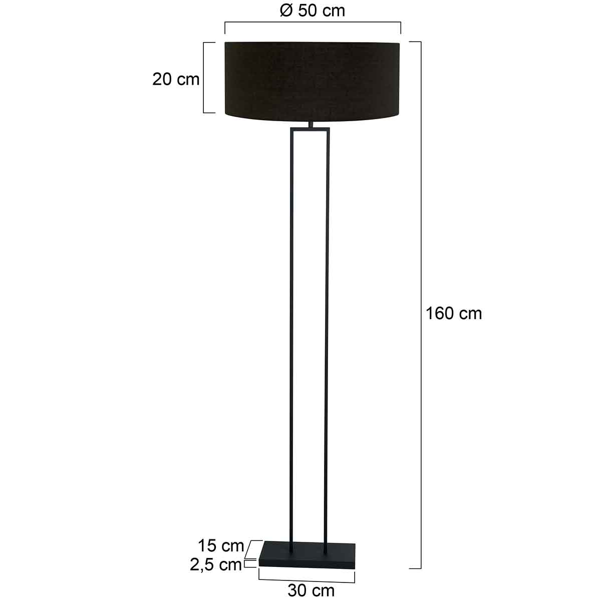 steinhauer-vloerlamp-stang-zwart-linnenmetaal-ø50cm-e27-3962zw-7