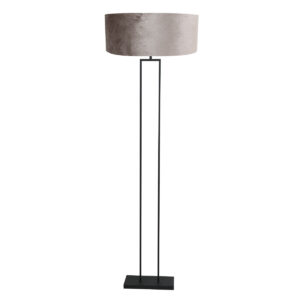 steinhauer-vloerlamp-stang-zwart-metaalveloursstof-ø50cm-e27-3847zw-0
