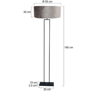 steinhauer-vloerlamp-stang-zwart-metaalveloursstof-ø50cm-e27-3847zw-7