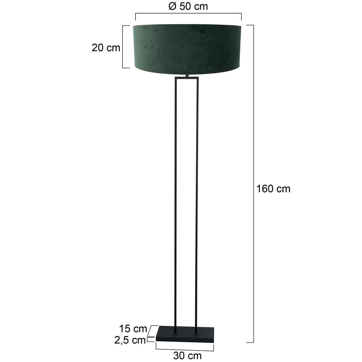 steinhauer-vloerlamp-stang-zwart-metaalveloursstof-ø50cm-e27-3853zw-7