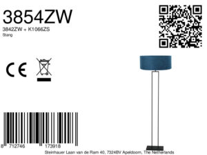 steinhauer-vloerlamp-stang-zwart-metaalveloursstof-ø50cm-e27-3854zw-8a