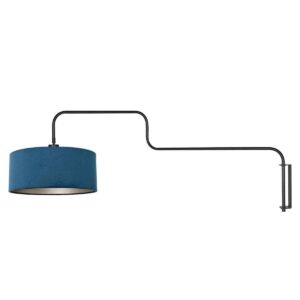 steinhauer-wandlamp-bloeba-blauwzwart-metaalveloursstof-ø40cm-e27-4180zw-1
