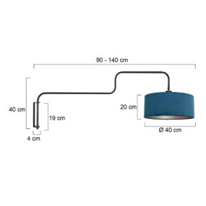 steinhauer-wandlamp-bloeba-blauwzwart-metaalveloursstof-ø40cm-e27-4180zw-7