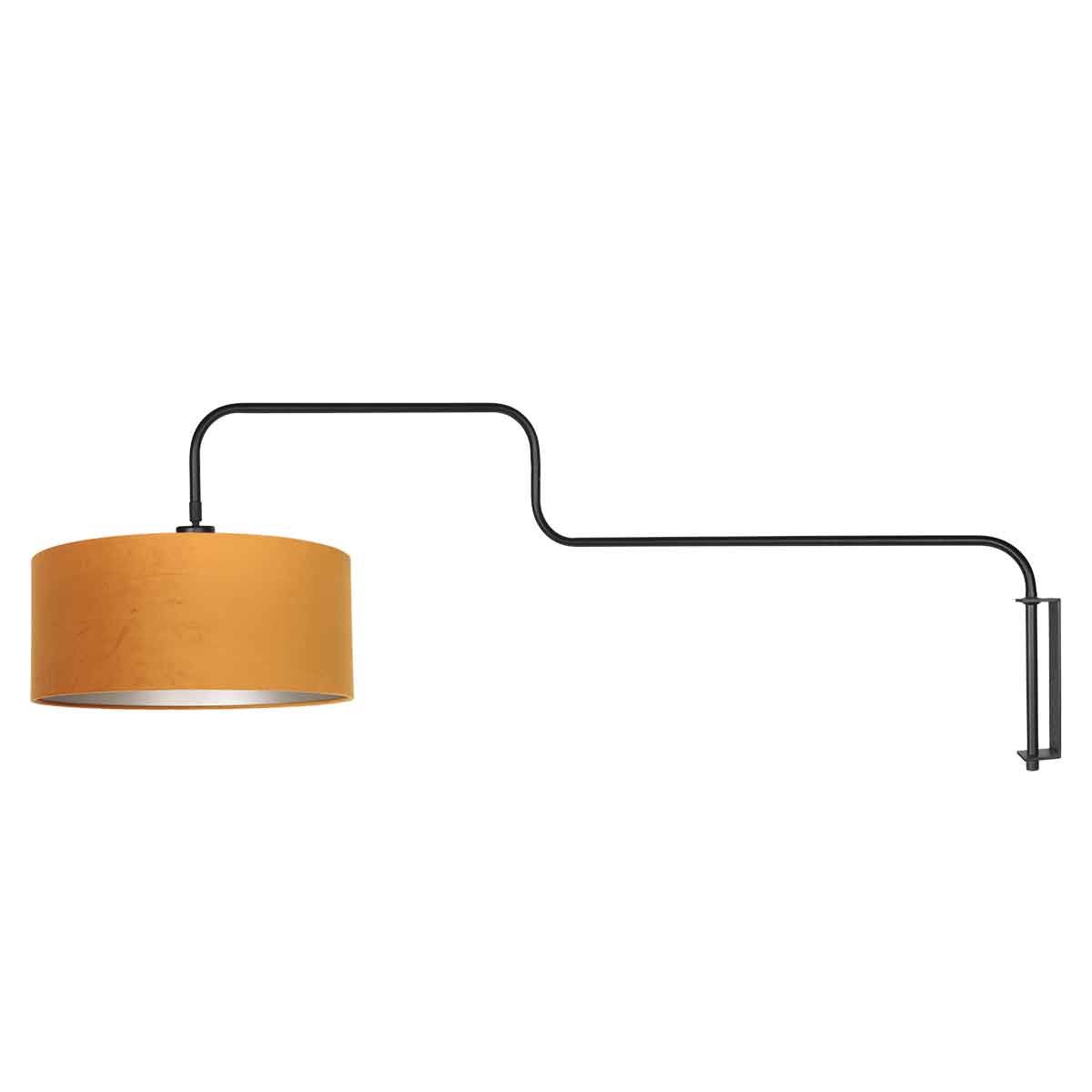 steinhauer-wandlamp-bloeba-goudzwart-metaalveloursstof-ø40cm-e27-4179zw-1