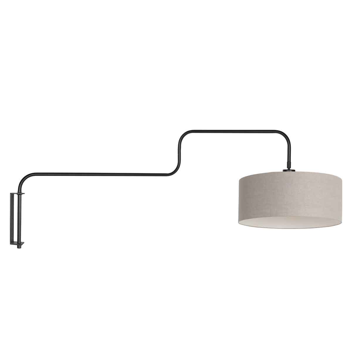 steinhauer-wandlamp-bloeba-grijszwart-metaalstof-ø40cm-e27-4174zw-0