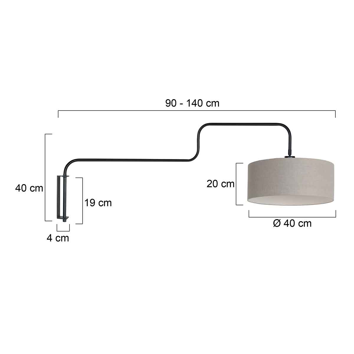steinhauer-wandlamp-bloeba-grijszwart-metaalstof-ø40cm-e27-4174zw-7