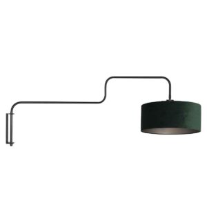 steinhauer-wandlamp-bloeba-groenzwart-metaalveloursstof-ø40cm-e27-4176zw-0