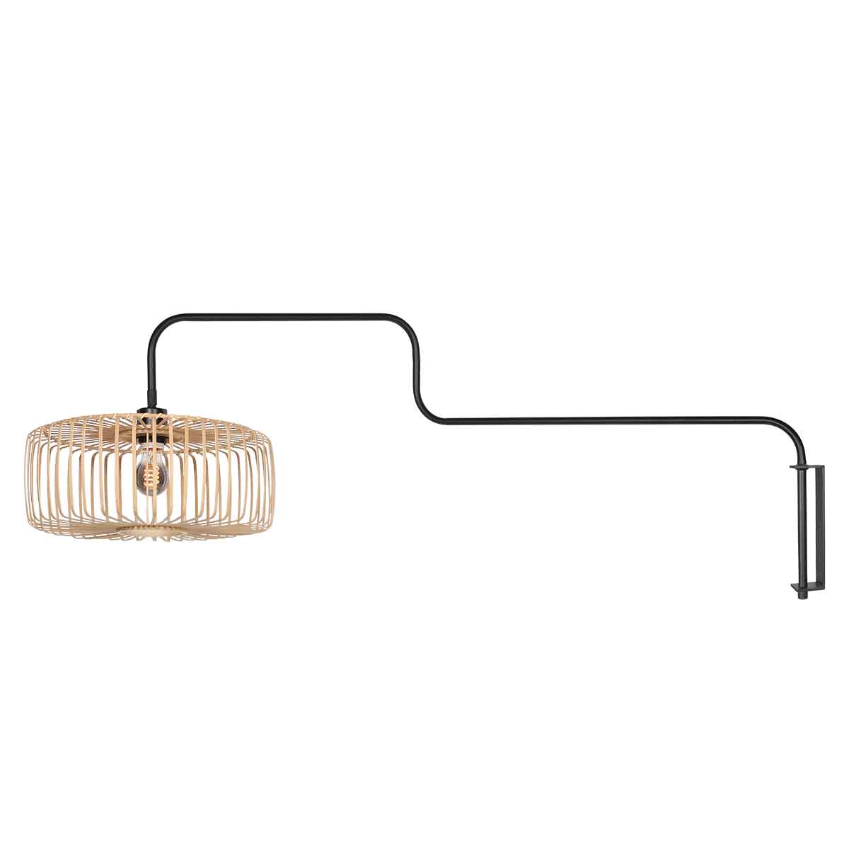 steinhauer-wandlamp-bloeba-naturelzwart-metaalzeegras-ø40cm-e27-4160zw-1