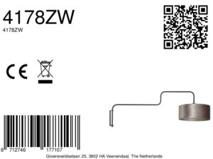 steinhauer-wandlamp-bloeba-zilverzwart-metaalveloursstof-ø40cm-e27-4178zw-8a