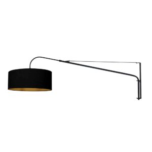 steinhauer-wandlamp-elegantclassy-zwart-linnenmetaal-schemerlamp-e27-3958zw-1