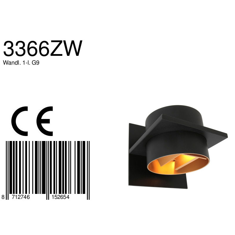 steinhauer-wandlamp-muro-zwart-metaal-designlamp-g9-3366zw-8a