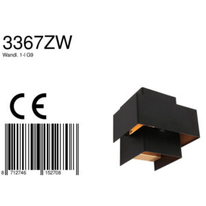 steinhauer-wandlamp-muro-zwart-metaal-designlamp-g9-3367zw-8a