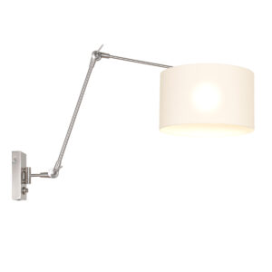 steinhauer-wandlamp-prestigechic-staal-linnenmetaal-schemerlamp-e27-8108st-1