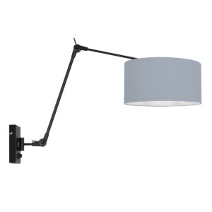 steinhauer-wandlamp-prestigechic-zwart-linnenmetaal-schemerlamp-e27-3956zw-0