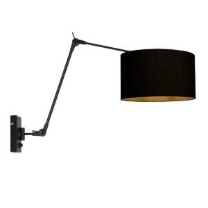 steinhauer-wandlamp-prestigechic-zwart-linnenmetaal-schemerlamp-e27-3986zw-0