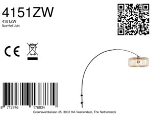steinhauer-wandlamp-sparkledlight-zwart-bamboemetaal-e27-4151zw-8a