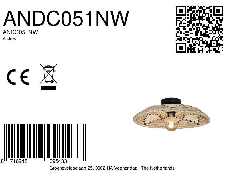 good&mojo-plafonniere-andros-naturel/zwart-zeegras-ø45cm-e27-andc051nw-8a