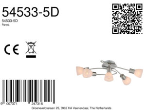 plafonniere-nikkel-panna-metaal-e14-54533-5d-globo-1
